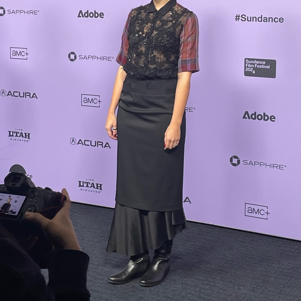 MM6 Maison Margiela Black Layered Maxi Skirt